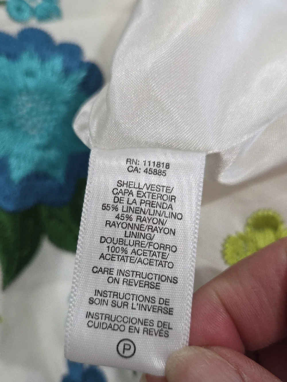 Michael Kors Linen Embroidered Skirt, SIZE 4